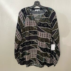 NWT Daily Thread Paisley Button Down Shirt. 1X